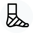 podiatrist for foot dressing bandage